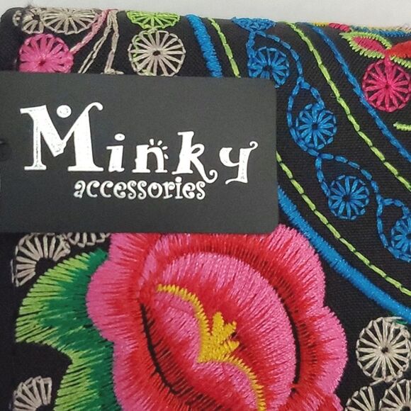 Gorgeous Boho Black Colorful Embroidered Multipocket Wallet - Picture 8 of 8